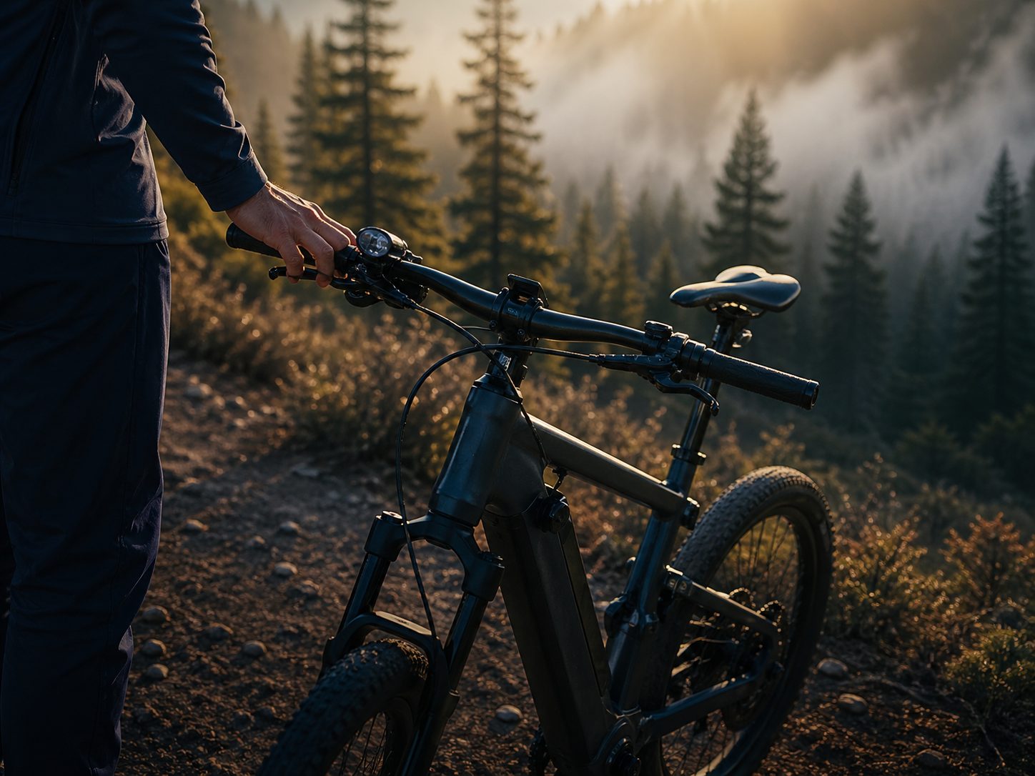 City Ebike on trail or off-road outdoor terrain, HunterBike