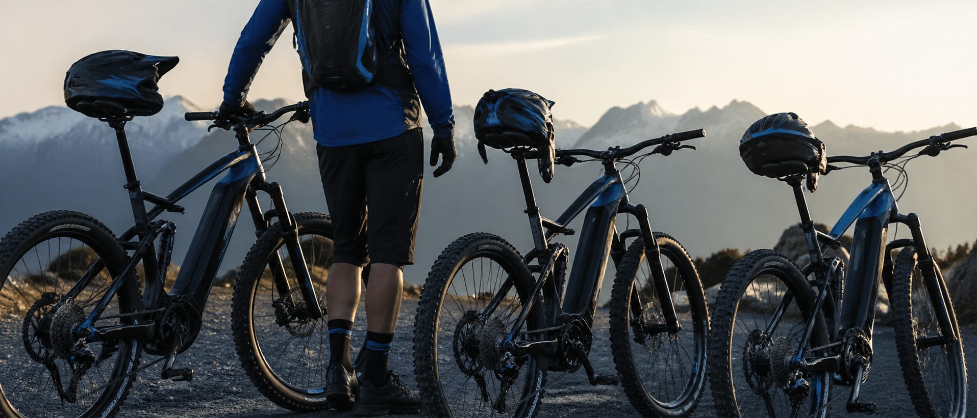 electric bikes in outdoor adventure and hunting context, HunterBike brand imagery near Albuquerque, NM